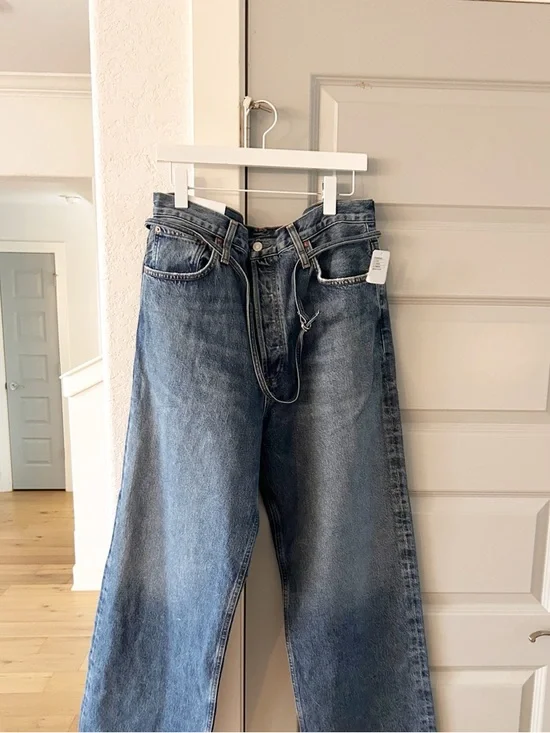 NWT Agolde Emmi Baggy Belted Jeans Intuituon - Picture 6 of 8